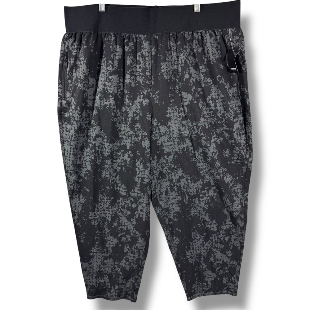 NWT Torrid Happy Camper Abstract Black Gray Print Pants 3X
